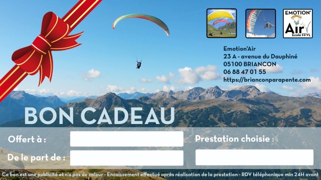 emotionair bon cadeau