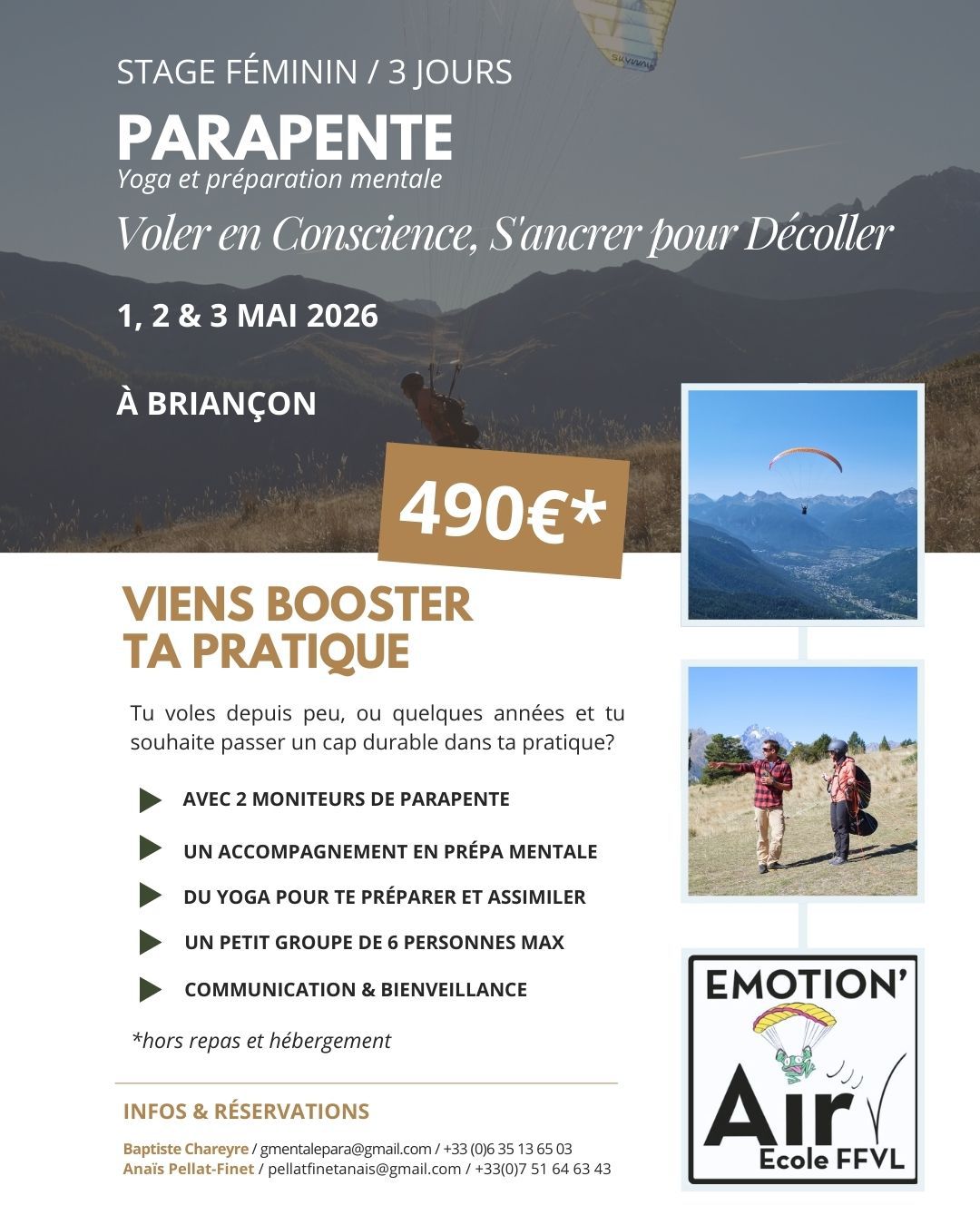 Voler en conscience stage féminin